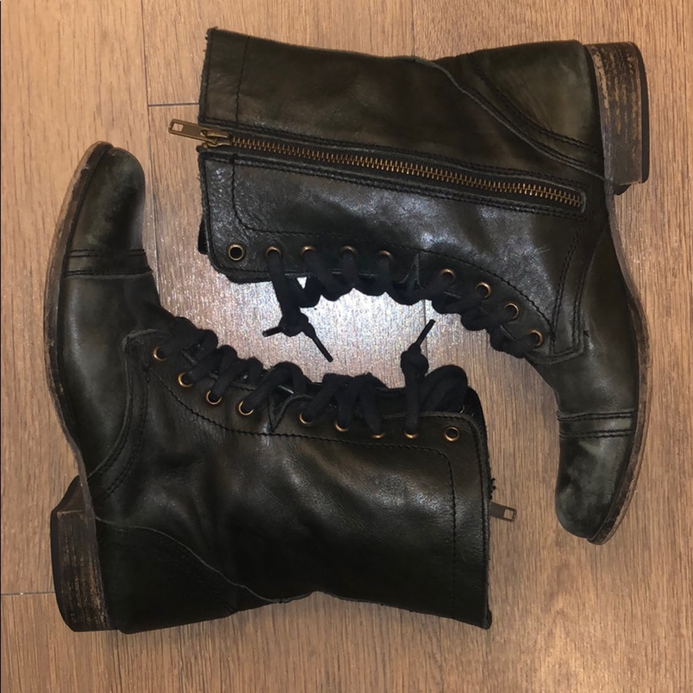 ✨ Steve Madden Troopa Black Leather Boots
